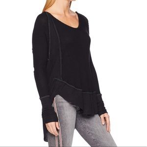Free People Catalina Waffle Knit Long Sleeve Top